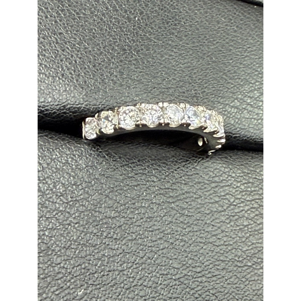 EUC Sterling Silver CZ Band Ring Size 7.25 J28 - Picture 3 of 6
